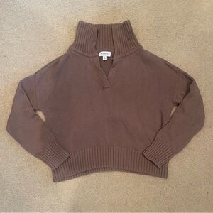 Evereve Taupe Cowl Neck Sweater